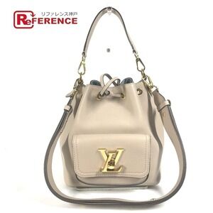 Louis Vuitton Lockme Bucket Handbag crossbody leather sand beige